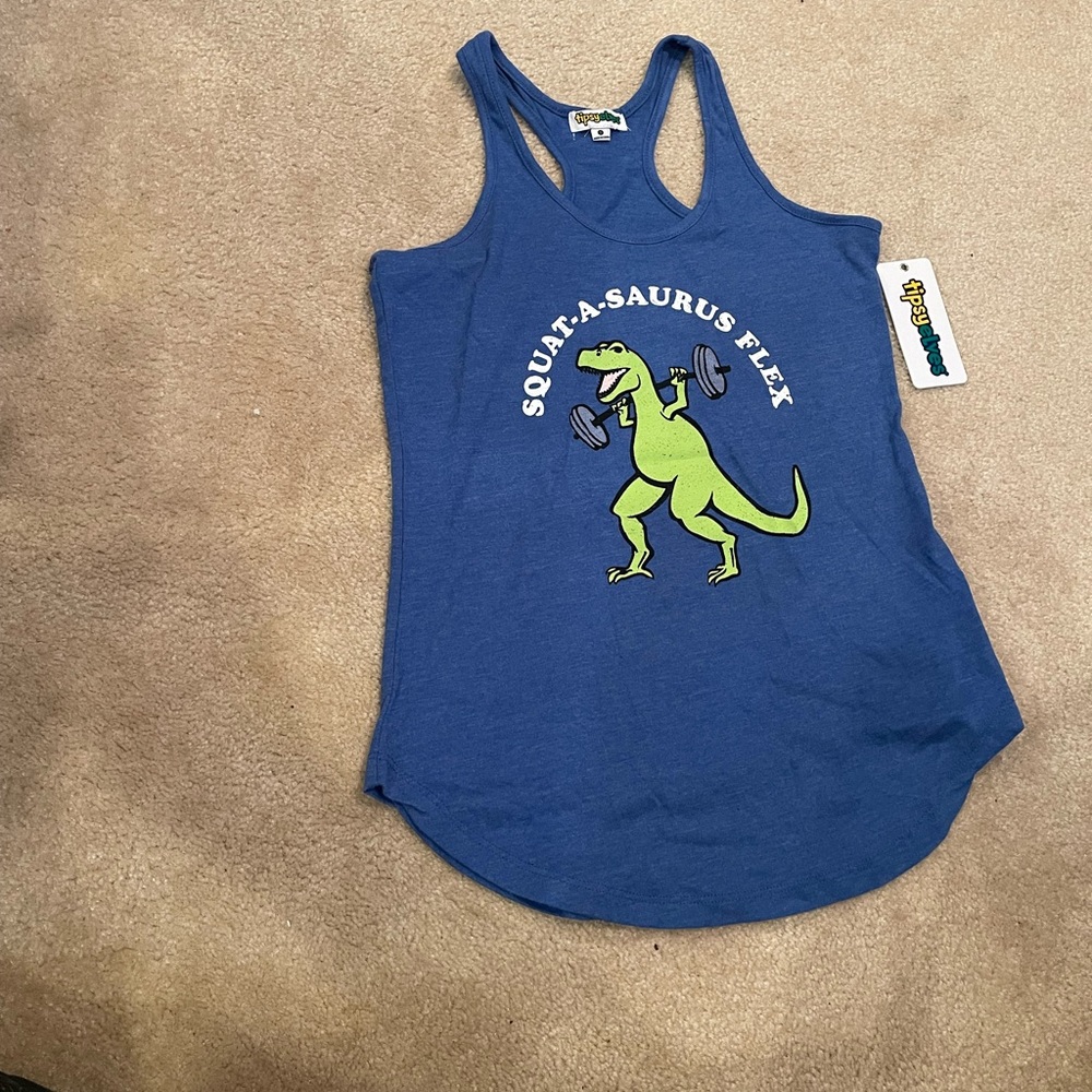 Tipsy Elves Woman’s Squatasaurous Flex Tank Top Size Small